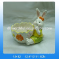 Ceramic milk jug w/easter rabbit design